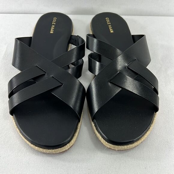Cole Haan Florens Slide Sandle Black Leather size 9.5 - Picture 2 of 7